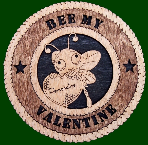Bee My Valentine Customizable Laser File for Wall Tribute