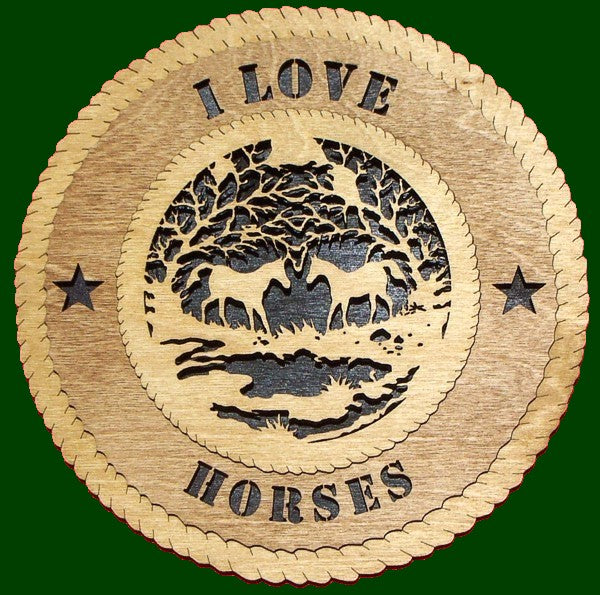 I Love Horses Laser Files for Wall Tributes