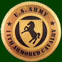 11th Armored Cavalry Laser Files for Wall Tribute