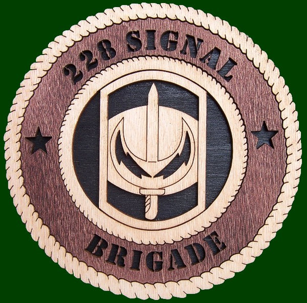 228th Signal Brigade Laser Files for Wall Tribute