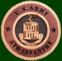 Army 5th Infantry Crest "I'll Try Sir" Laser Files for Wall Tributes