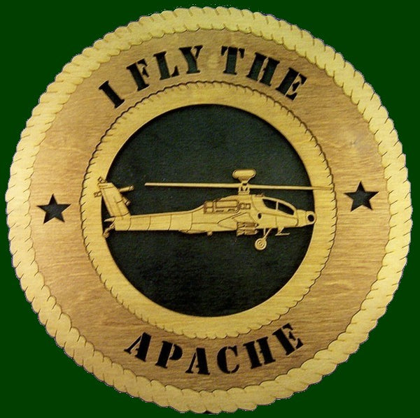 Apache Helicopter (Side View) Laser Files for Wall Tribute