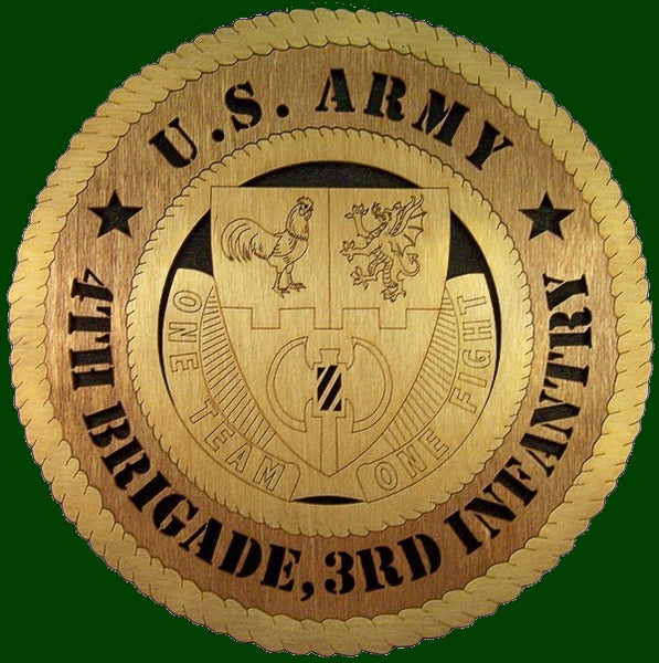 4th Brigade 3rd Infantry Laser File for Wall Tribute