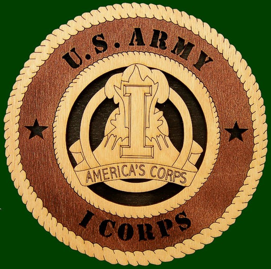 US Army I Corps Files for Laser Cut Wall Tributes