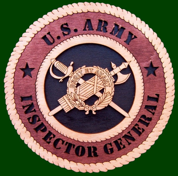 US Army Inspector General Files for Laser Cut Wall Tributes