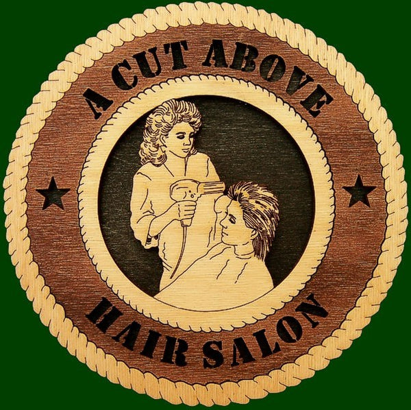 A Cut Above Customizable Hair Salon Wall Decoration (Laser File)