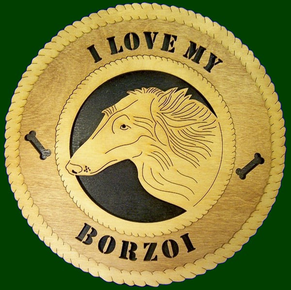 I Love My Borzoi Laser File for Wall Tribute
