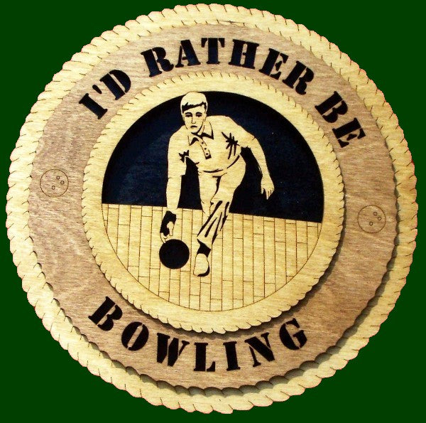 I'd Rather Be Bowling (Male) Laser File for Wall Tribute