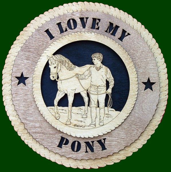 I Love My Pony (Boy) Laser File for Wall Tribute