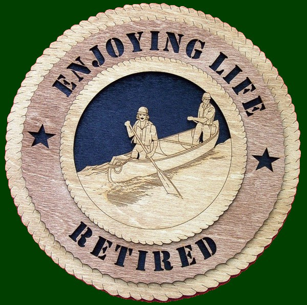 Enjoying Life Retired (Canoe Version) Laser Files for Wall Tributes