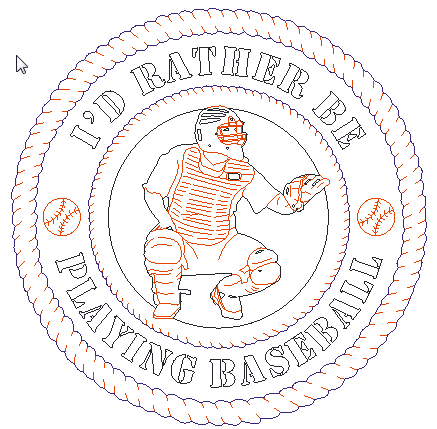 I'd Rather Be Playing Baseball (Catcher Option 2) Laser Files for Wall Tribute/Plaque