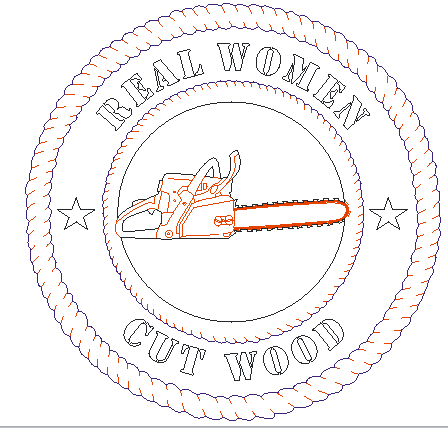 Real Women Cut Wood (Chainsaw) Laser Files for Wall Tribute