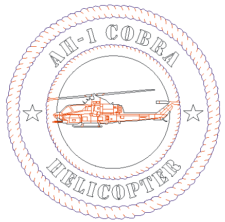 AH-1 Cobra Helicopter Laser Files for Wall Tribute/Plaque