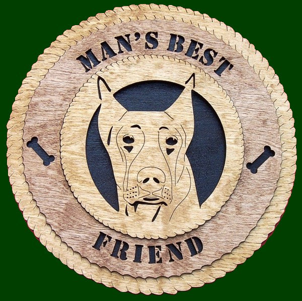 Doberman Cropped (Customizable) Laser File for Wall Tributes/Plaques