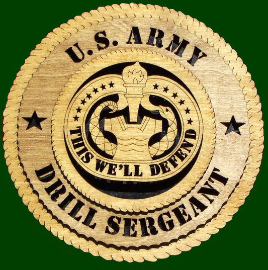 US Army Drill Sergeant Laser Files for Wall Tribute