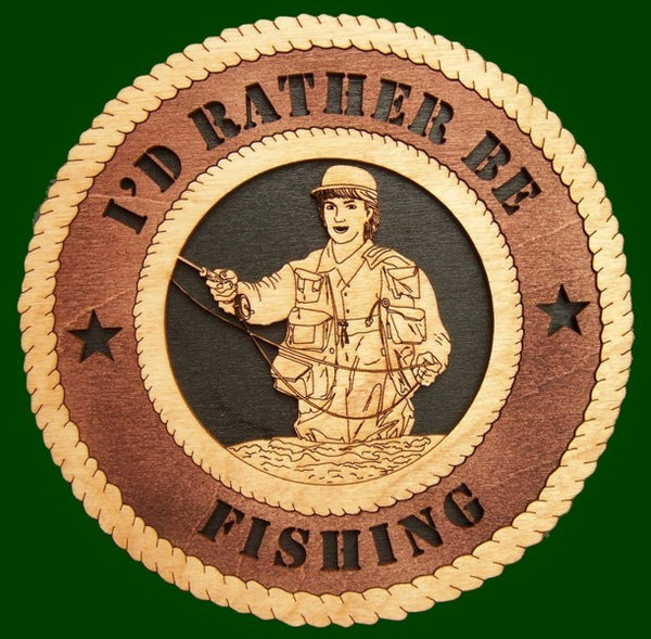 Fly Fishing Female (I'd Rather Be) Laser Files for Wall Tributes
