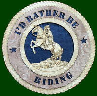 Female Western Rider (I'd Rather Be Riding) Laser Files for Wall Tribute