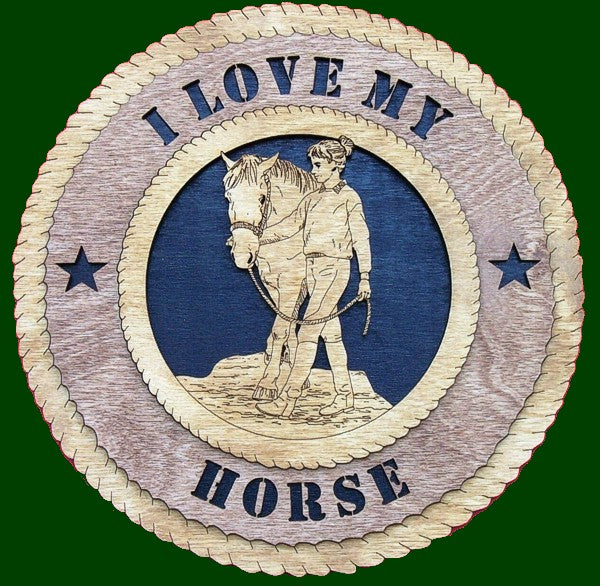 Female (I Love My Horse) Option 1 Laser Files for Wall Tribute