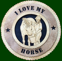 Female I Love My Horse (Option 2) Laser Files for Wall Tributes
