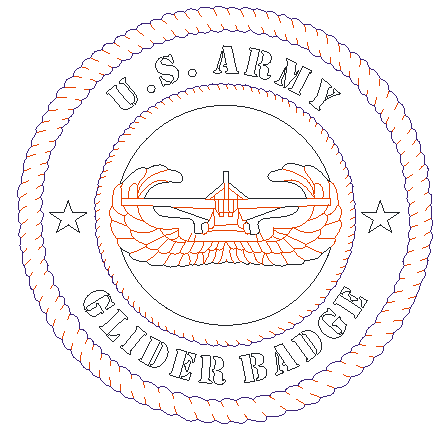 US Army Glider Badge Laser Files for Wall Tributes