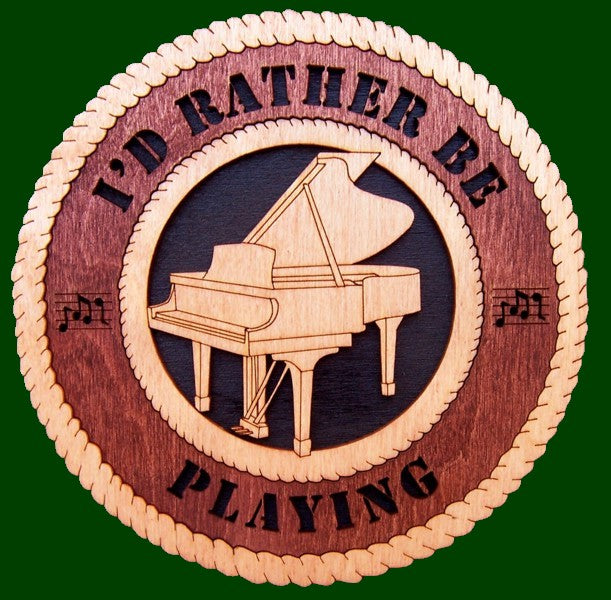 I'd Rather Be Playing (Grand Piano) Laser Files for Wall Tribute/Plaques