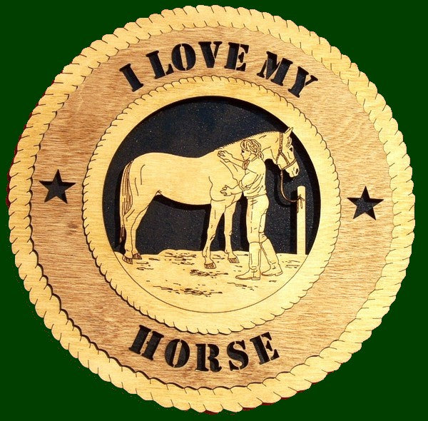 I Love My Horse (Grooming) Laser Files for Wall Tribute