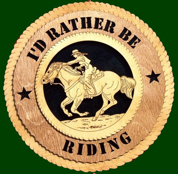 Horse (I'd Rather Be Riding) Option 1 Laser Files for Wall Tribute