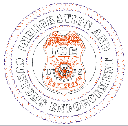 Immigration and Customs Enforcement (Customizable) Laser File For Wall Tribute/Plaque