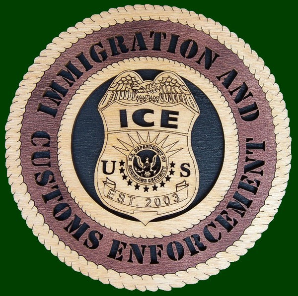Immigration and Customs Enforcement (Customizable) Laser File For Wall Tribute/Plaque