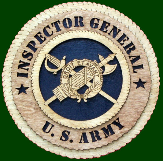 US Army Inspector General (Customizable) Laser File For Wall Tribute/Plaque