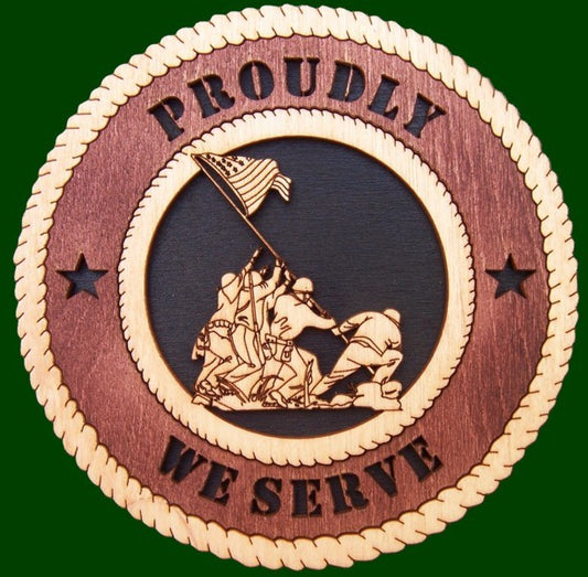 Iwo Jima (Proudly We Serve) Files for Laser Cutting Wall Tributes