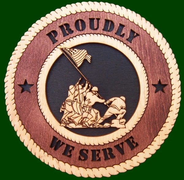 Iwo Jima (Proudly We Serve) Files for Laser Cutting Wall Tributes