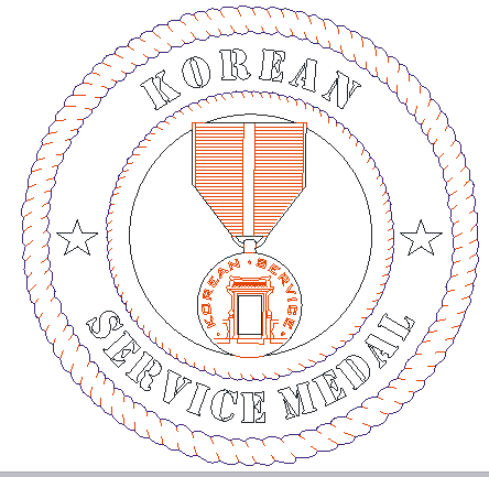 Korean Service Medal (Customizable) Laser File For Wall Tribute/Plaque