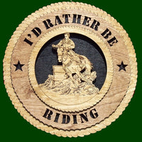 I'd Rather Be Riding (Male Barrel Racer) Laser Files for Wall Tributes