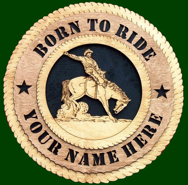 Male Bronco Rider (Born To Ride) Fully Customizable Laser Files for Wall Tributes