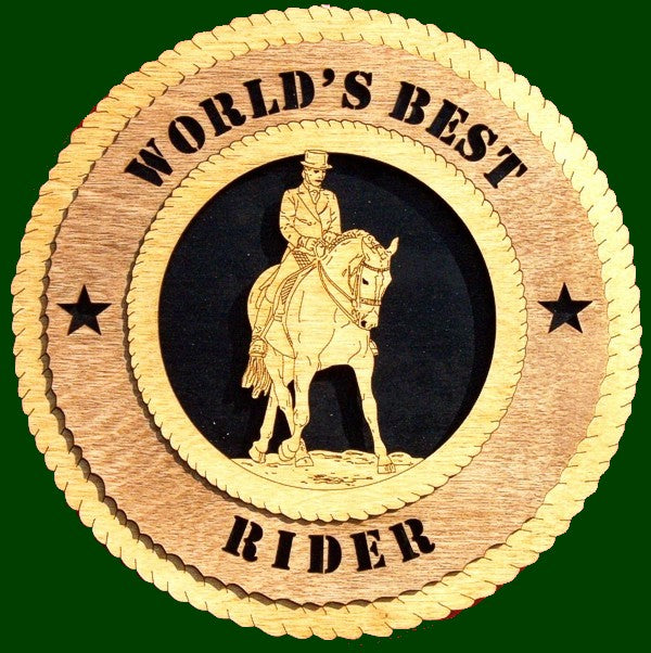 World's Best Rider (Male Dressage) Laser File for Wall Tributes/Plaques