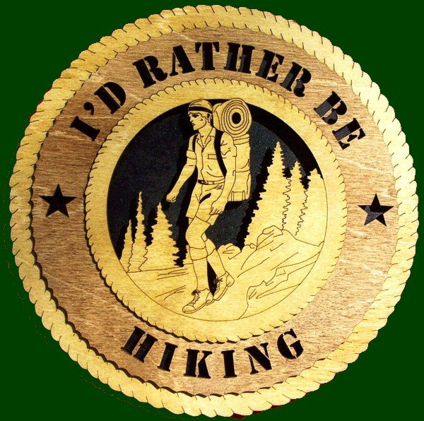 Hiking (I'd Rather Be) Laser Files for Wall Tribute