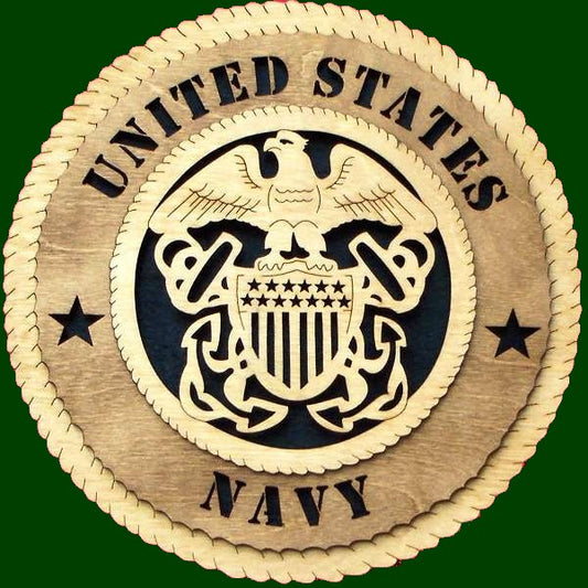 US Navy Officer Crest Insignia Laser Files for Wall Tributes