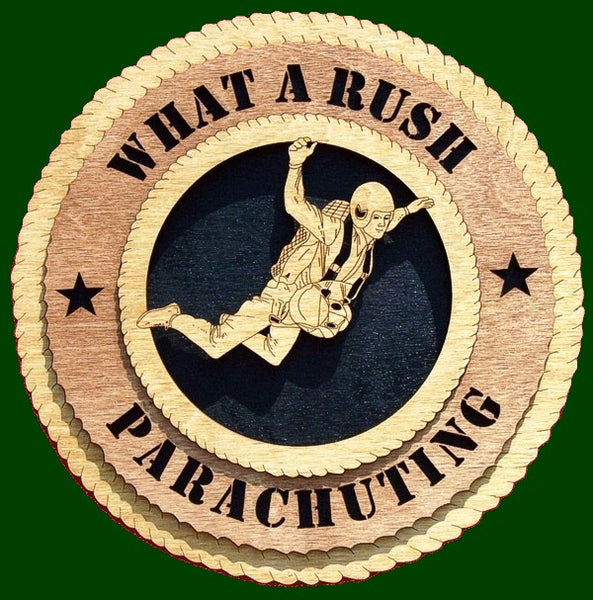 What A Rush (Parachuting) Laser Files for Wall Tributes