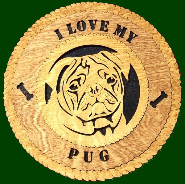 I Love My Pug Laser Files for Wall Tribute