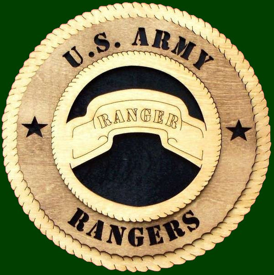 US Army Rangers Laser Files for Wall Tribute