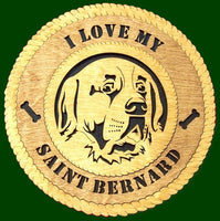 I Love My Saint Bernard Laser Files for Wall Tribute