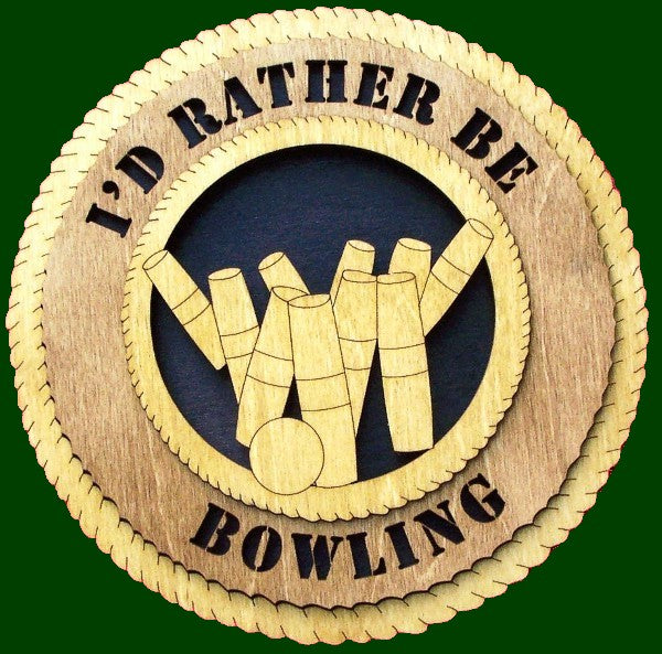 I'd Rather Be Candlepin Bowling Laser Files for Wall Tribute/Plaque